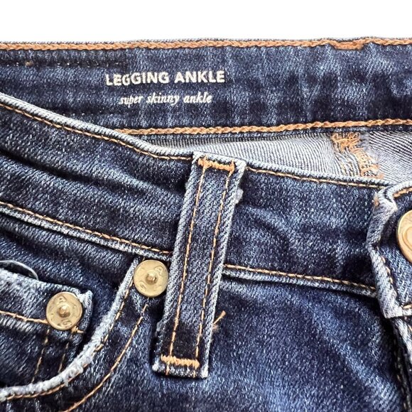 AG-Adriana Goldschmeid Jeans Womens Slim Fit Legging Ankle Size 25 Blue Distress - Picture 13 of 14